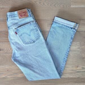 Levi’s 501 Original Fit Straight Leg Jeans Faded Light Wash Women’s Size 28
